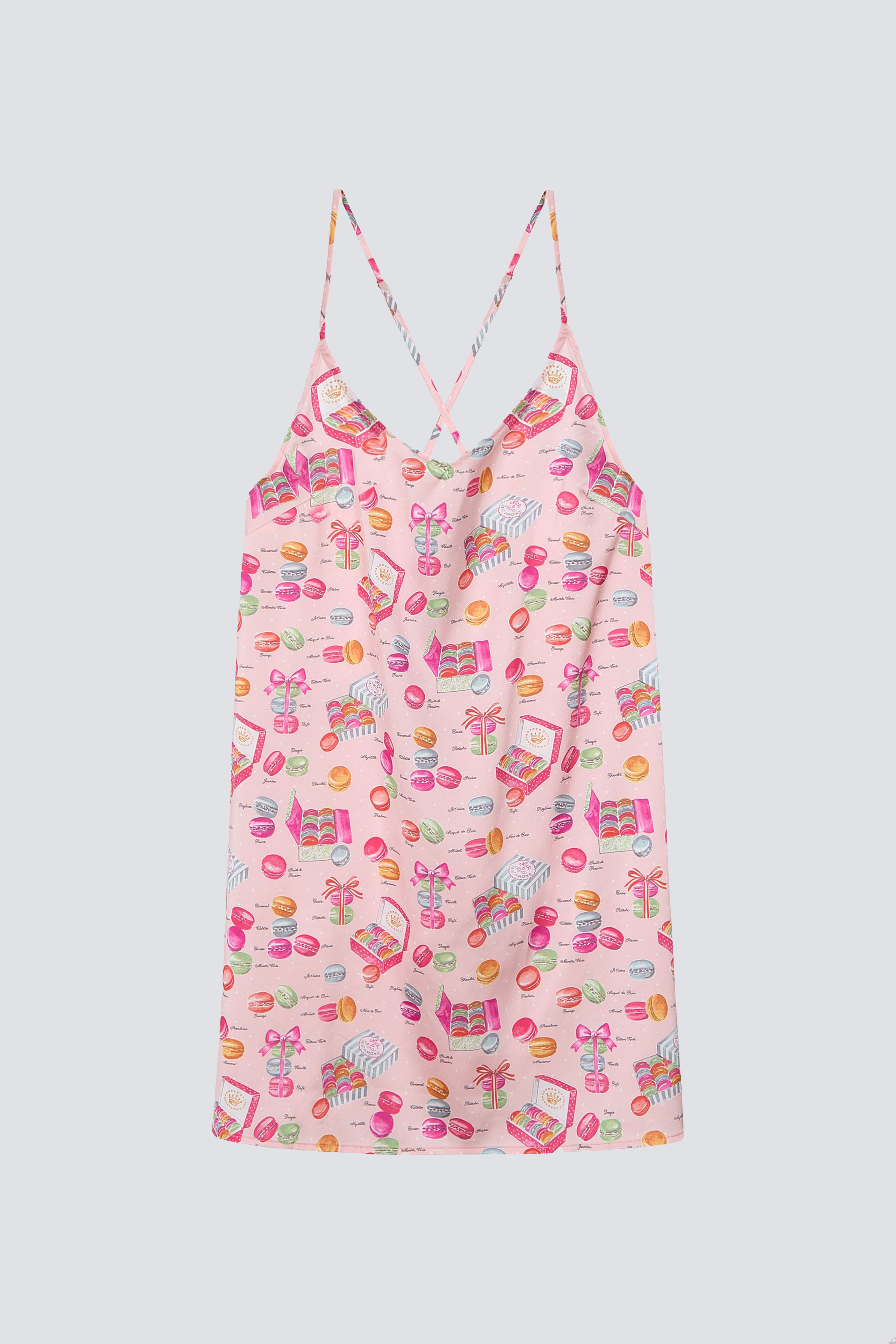 Product shot of Satin Macarons Chemise by Nick & Nora