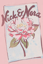 Product shot of Blossom graphic on Oversized Sleep Tee Shirt by Nick & Nora