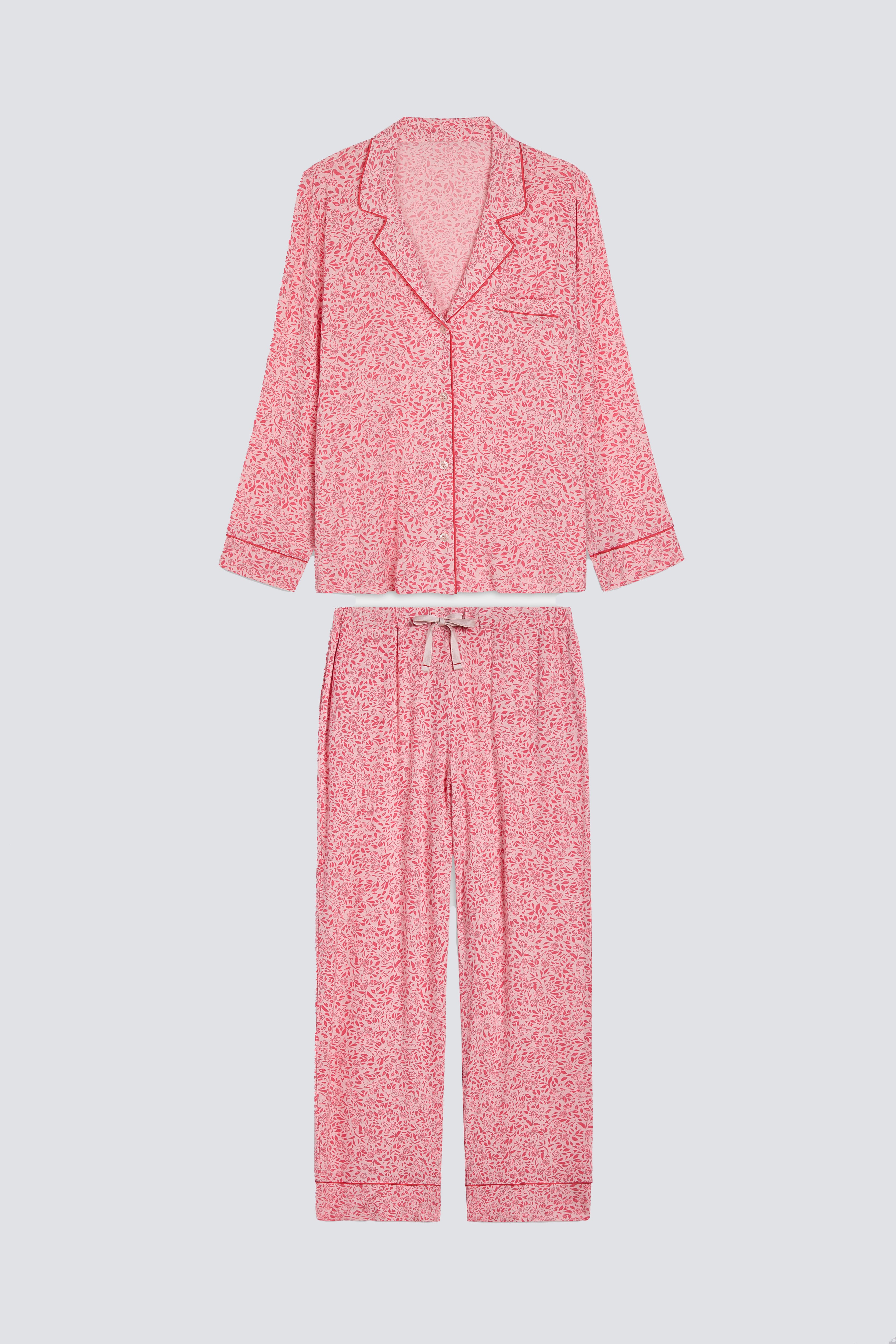 Studio shot of Ditsy Blossoms Long Sleeve Pajama Set by Nick & Nora