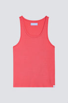 Product shot of Hot Coral Racerback Sleep Tank Top by Nick & Nora