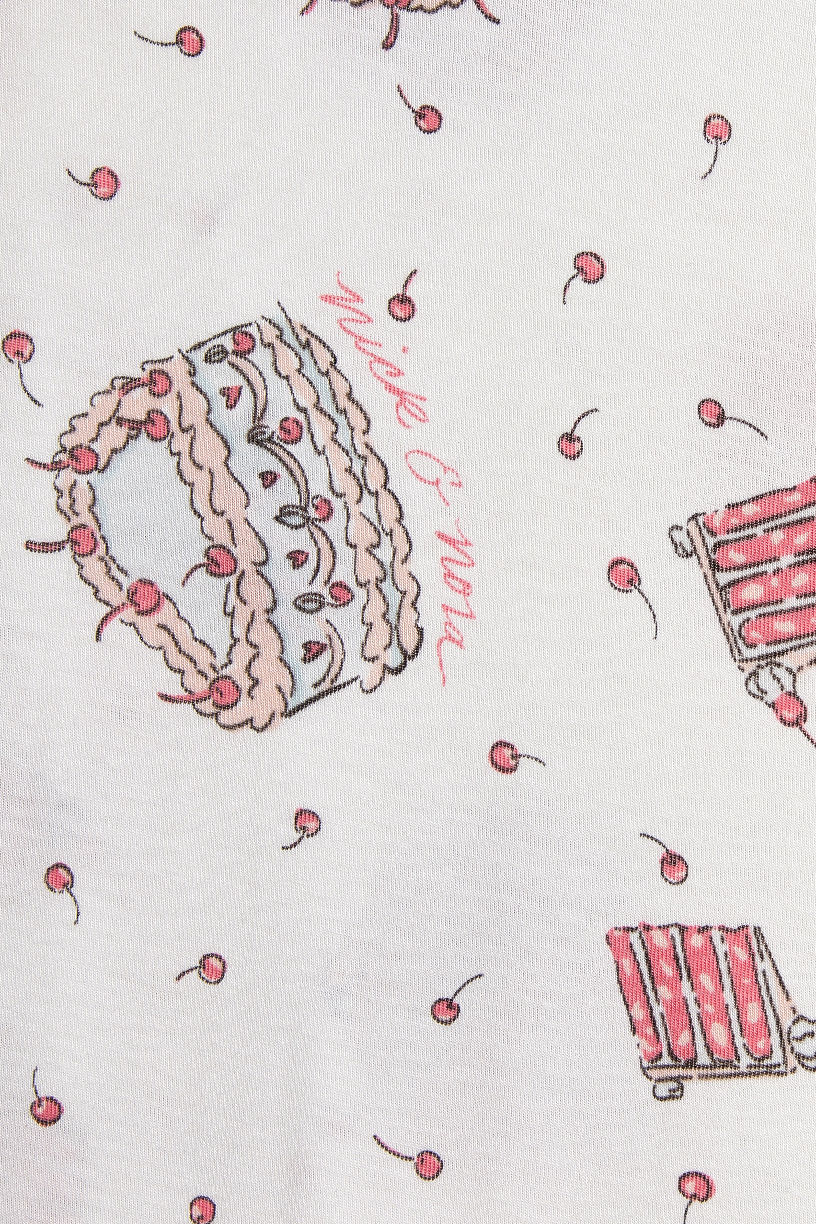 Closeup detail shot of Nick & Nora's Let's Eat Cake print