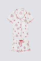 Studio shot of Let's Eat Cake Short Sleeve Pajama Set by Nick & Nora