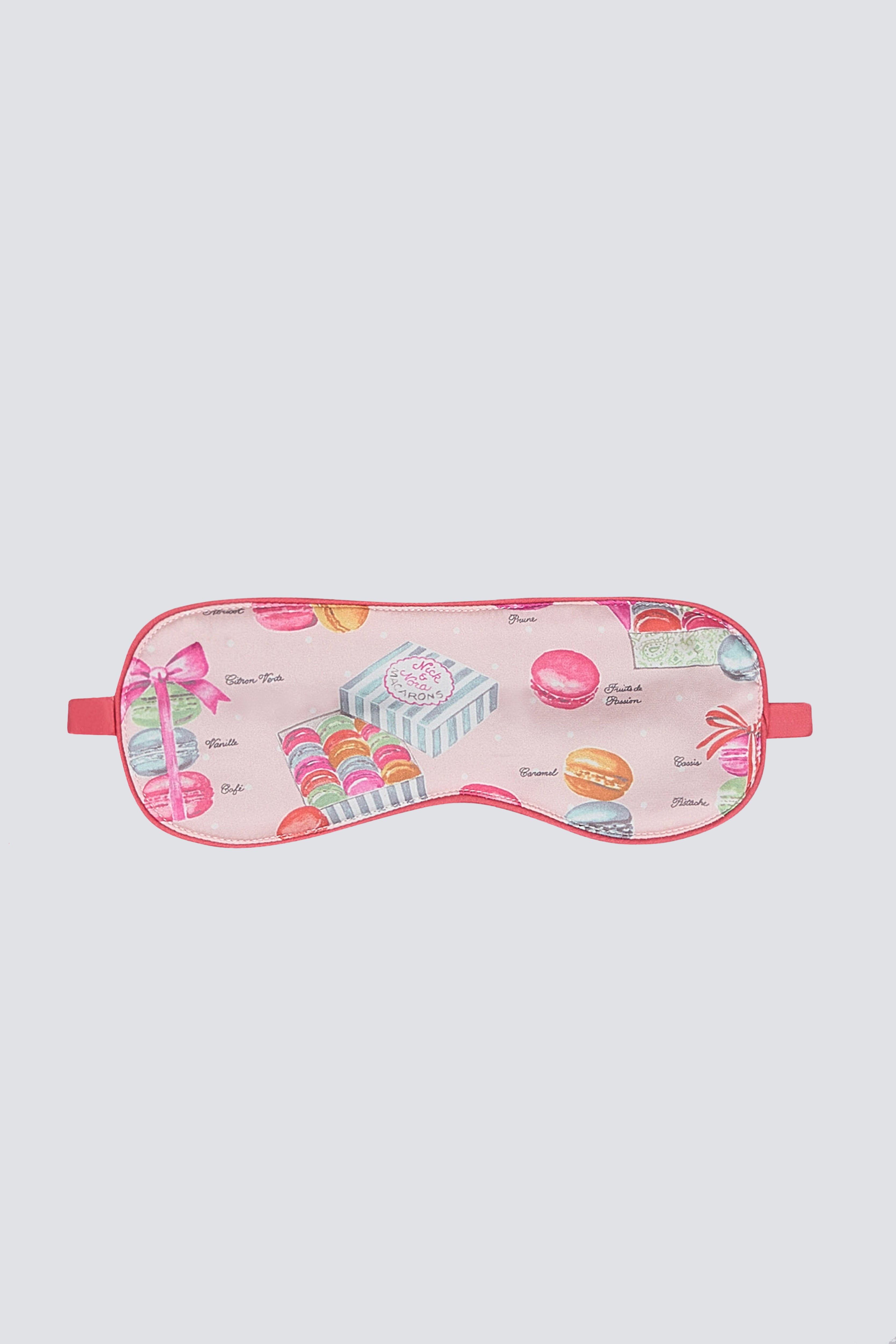 Product shot of Macarons Satin Eye Mask by Nick & Nora