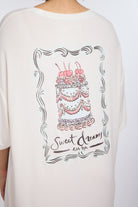 Close up product detail shot of Sweet Dreams Oversized Sleep Tee Shirt by Nick & Norao